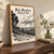 Bale Mountains National Park full-bleed print styled in Original angled oak-console; frame and props not included
