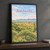 Awash National Park full-bleed print styled in Black frame / charcoal wall; frame and props not included