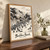 Boulders Beach full-bleed print styled in Original angled oak-console; frame and props not included