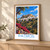Patmos bordered print styled in Light oak-console; frame and props not included