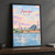 Amager full-bleed print styled in Black frame / charcoal wall; frame and props not included
