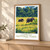 Loango National Park bordered print styled in Light oak-console; frame and props not included