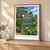 Mago National Park bordered print styled in Light oak-console; frame and props not included