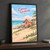 Canoa Quebrada full-bleed print styled in Black frame / charcoal wall; frame and props not included