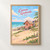 Canoa Quebrada full-bleed print styled in Front oak frame - corrected opening; frame and props not included