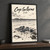 Cayo Guillermo full-bleed print styled in Black frame / charcoal wall; frame and props not included