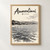 Ammouliani full-bleed print styled in Front oak frame - corrected opening; frame and props not included