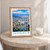 Zhangjiajie city view bordered print styled in Oak frame / bedside table; frame and props not included