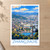 Zhangjiajie city view bordered print styled in Unframed sheet - corrected A-series; frame and props not included