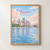 Tampa city view full-bleed print styled in Front oak frame - corrected opening; frame and props not included