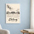 Chifeng city view full-bleed print styled in White frame / blue sitting room; frame and props not included