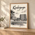 Koshigaya city view full-bleed print styled in Light oak-console; frame and props not included