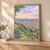 Blida city view full-bleed print styled in Light oak-console; frame and props not included