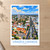 Várzea Grande city view bordered print styled in Unframed sheet - corrected A-series; frame and props not included