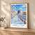 Yakutsk city view bordered print styled in Light oak-console; frame and props not included
