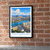 Fangchenggang city view bordered print styled in Black frame / exposed brick; frame and props not included