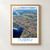Turku city view bordered print styled in Front oak frame - corrected opening; frame and props not included