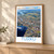 Turku city view bordered print styled in Light oak-console; frame and props not included