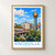 Knoxville city view bordered print styled in Front oak frame - corrected opening; frame and props not included