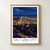 Salt Lake City city view bordered print styled in Front oak frame - corrected opening; frame and props not included