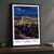 Salt Lake City city view bordered print styled in Black frame / charcoal wall; frame and props not included