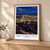 Salt Lake City city view bordered print styled in Light oak-console; frame and props not included