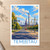 Temirtau city view bordered print styled in Unframed sheet - corrected A-series; frame and props not included