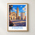 Parma city view bordered print styled in Front oak frame - corrected opening; frame and props not included