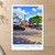 Teixeira de Freitas city view bordered print styled in Unframed sheet - corrected A-series; frame and props not included