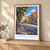 Budapest XI. kerület city view bordered print styled in Light oak-console; frame and props not included