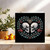 Gothic Skull Love Greeting Card 145mm x 145mm with Kraft Envelope - Romantic Dark Heart Wreath Design - Anniversary, Valentine’s Day, Alternative Wedding, Halloween, Love Note Blank Inside