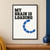 Bold black text reading “MY BRAIN IS LOADING” above an incomplete cobalt-blue circular loading mark on off-white paper.; frame shown for styling only
