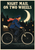 Vintage-style poster reading “NIGHT MAIL / ON TWO WHEELS,” showing a bicycle courier with a letter basket riding through a moonlit town.
