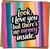 Funny Love Greeting Card - Look, I Love You But There's No Money Inside - Colorful Rainbow - 145mm x 145mm Square - Kraft Envelope Included - Birthday, Anniversary, Valentine's Day