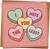 Funny Valentine’s Day Card – Candy Hearts “I Hate You The Least” – Blank Inside, 145mm x 145mm Square Greeting Card with Kraft Envelope for Anniversary, Boyfriend, Girlfriend, Husband, Wife