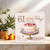61st Birthday Card - 145mm x 145mm - 61 Today Cake, Includes Kraft Envelope