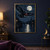 A black raven carrying a red envelope flies above a moonlit canal with a full moon, bridge, rooftop silhouettes, lantern, and water reflections.; frame shown for styling only