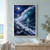 Large teal-blue ocean wave curling beneath a bright full moon, with white foam sweeping across the foreground.; frame shown for styling only