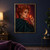 Adult fantasy woman with copper-red braids and a dark teal cloak holding a glowing ember near her cheek.; frame shown for styling only