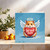 Get Well Soon Card, Cute Hamster Angel with Heart, 145mm x 145mm Square Greeting Card, Blank Inside, Includes Kraft Envelope, Funny Animal Recovery Wish for Friends, Family, Adults, Kids