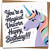 Unicorn Birthday Card – You’re a Magical Unicorn, 145mm x 145mm Square Greeting Card with Kraft Envelope, Cute Pastel Illustration for Kids, Girls, Daughter, Friend