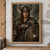 Red-haired armored woman in a horned helmet holding a large round shield.; frame shown for styling only