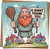 Funny Giant Thank You Greeting Card 145mm x 145mm with Kraft Envelope, Cartoon Big Bearded Giant Holding Sign, Cute Appreciation Card for Friends, Family, Teachers, Coworkers