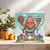 Funny Giant Thank You Greeting Card 145mm x 145mm with Kraft Envelope, Cartoon Big Bearded Giant Holding Sign, Cute Appreciation Card for Friends, Family, Teachers, Coworkers