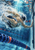 Underwater artwork of a swimmer curling into a flip turn beside a tiled pool wall, with bubbles and a diagonal blue lane rope in the foreground.
