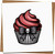 Gothic Cupcake Birthday Card with Skull Bow – 145mm x 145mm Square Greeting Card with Kraft Envelope – Alternative Punk Rock Cute – Blank Inside