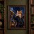 A red fox in a dark blue coat stands beside a brass telescope beneath a crescent moon in an observatory setting.; frame shown for styling only