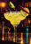 Salted-rim stemmed citrus drink with a red chili across a lime wheel and a falling lime wedge against a dark bar.