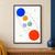 Six colored circles linked by thin navy orbital curves, with dots and star-like marks on a pale background.; frame shown for styling only