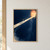 Small silhouette with a saffron scarf walking along a pale bridge toward a circular amber light over an indigo void.; frame shown for styling only